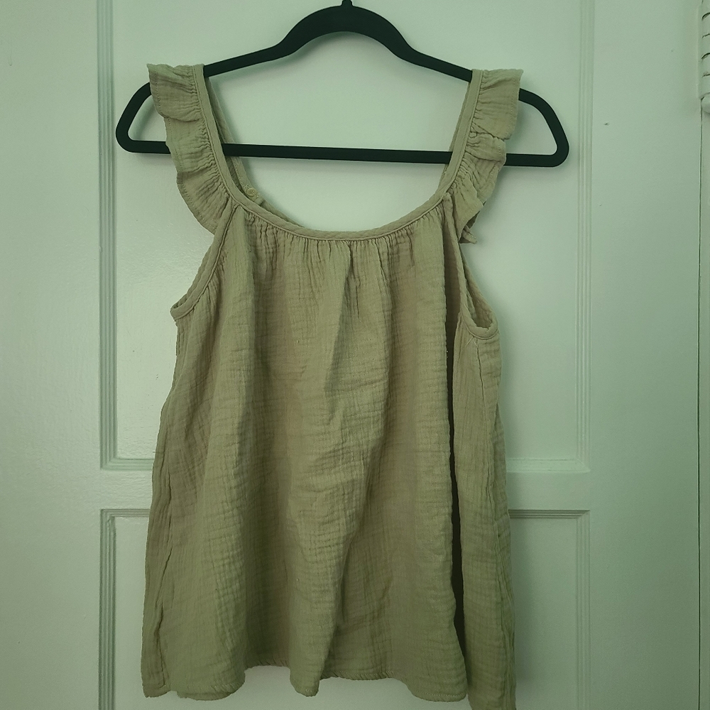 Articles of society Sleeveless light brown woman's top